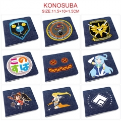 9 Styles Kono Subarashii Sekai ni Shukufuku wo! Cartoon Pattern PU Coin Purse Anime Wallet