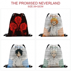 6 Styles The Promised Neverland 3D Digital Print Anime Drawstring Bags