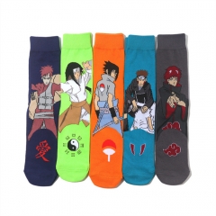 5 Styles Naruto Unisex Free Size Anime Long Socks