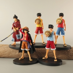 （Opp Bag/No Box）5PCS/SET 18CM One Piece Luffy PVC Anime Figure