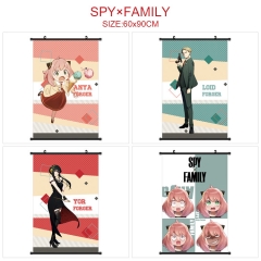 60*90CM 4 Styles SPY×FAMILY Cartoon Wallscrolls Waterproof Anime Wall Scroll