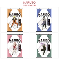 60*90CM 5 Styles Naruto Cartoon Wallscrolls Waterproof Anime Wall Scroll