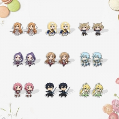 10 Styles Sword Art Online | SAO Shrinky Dinks Earrings Anime Plastic Earrings