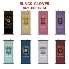 40*102CM 12 Styles Black Clover Cartoon Wallscrolls Waterproof Anime Wall Scroll