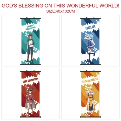 40*102CM 4 Styles Kono Subarashii Sekai ni Shukufuku wo! Cartoon Wallscrolls Waterproof Anime Wall Scroll