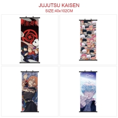 40*102CM 4 Styles Jujutsu Kaisen Cartoon Wallscrolls Waterproof Anime Wall Scroll