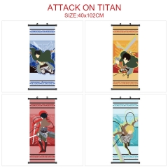 40*102CM 4 Styles Attack on Titan / Shingeki No Kyojin Cartoon Wallscrolls Waterproof Anime Wall Scroll