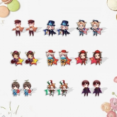 10 Styles Axis Powers Hetalia Shrinky Dinks Earrings Anime Plastic Earrings