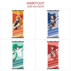 40*102CM 4 Styles Haikyuu Cartoon Wallscrolls Waterproof Anime Wall Scroll