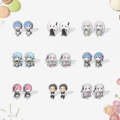 10 Styles Re:Life in a Different World from Zero/Re: Zero Shrinky Dinks Earrings Anime Plastic Earrings