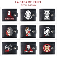 10 Styles La Casa de Papel/Money Heist Cartoon Pattern PU Coin Purse Anime Short Wallet