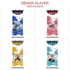 40*102CM 7 Styles Demon Slayer: Kimetsu no Yaiba Cartoon Wallscrolls Waterproof Anime Wall Scroll
