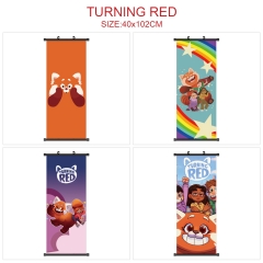 40*102CM 4 Styles Turning Red Cartoon Wallscrolls Waterproof Anime Wall Scroll