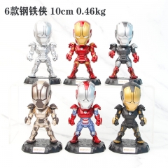 （6PCS/SET）10CM Iron Man Movie Model Anime PVC Figure