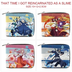 6 Styles That Time I Got Reincarnated as a Slime Cartoon Pattern PU Coin Purse Anime Short Zipper Wallet