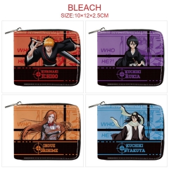 6 Styles Bleach Cartoon Pattern PU Coin Purse Anime Short Zipper Wallet