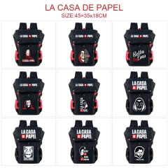 9 Styles La Casa de Papel/Money Heist USB Charging Laptop Canvas School Bag for Student Anime Backpack