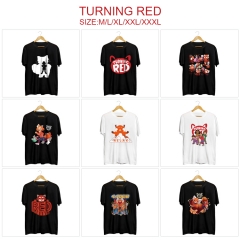 10 Styles Turning Red Color Printing Anime T Shirt