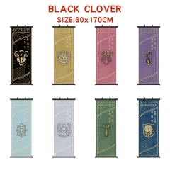 60*170CM 9 Styles Black Clover Wallscrolls Anime Wall Scroll