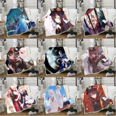 40 Styles 2 Sizes Genshin Impact Game Double Layer Anime Blanket