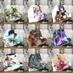 40 Styles 2 Sizes Genshin Impact Game Double Layer Anime Blanket