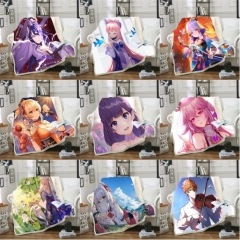 40 Styles 2 Sizes Genshin Impact Game Double Layer Anime Blanket
