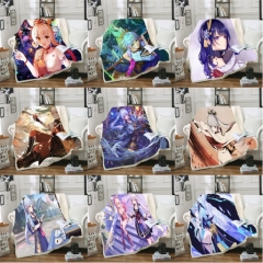 40 Styles 2 Sizes Genshin Impact Game Double Layer Anime Blanket