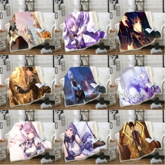 40 Styles 2 Sizes Genshin Impact Game Double Layer Anime Blanket