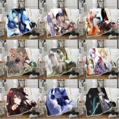 40 Styles 2 Sizes Genshin Impact Game Double Layer Anime Blanket