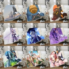 40 Styles 2 Sizes Genshin Impact Game Double Layer Anime Blanket