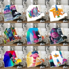 34 Styles 2 Sizes Trolls Cartoon Double Layer Anime Blanket