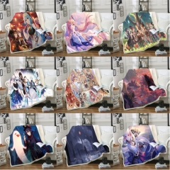 40 Styles 2 Sizes Genshin Impact Game Double Layer Anime Blanket