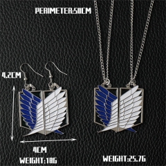 Attack on Titan / Shingeki No Kyojin Alloy Anime Necklace Earrings