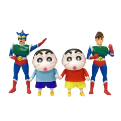蜡笔小新手办 恐龙野原新之助屁股怪兽动感超人康达姆机器人玩具