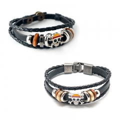 2 Styles One Piece Alloy Anime Bracelet Bangles Wristband