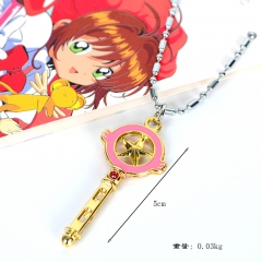 2 Styles Card Captor Sakura Cartoon Anime Alloy Necklace
