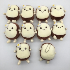 10个一套 日系可爱吐司毛绒玩具公仔挂件创意面包玩偶挂饰钥匙扣