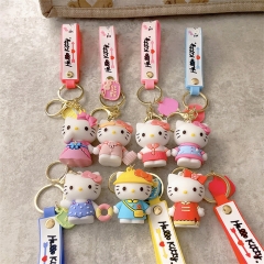 8 Styles Hello Kitty Anime PVC Figure Keychain
