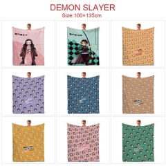 14 Styles 100x135CM Demon Slayer: Kimetsu no Yaiba Quilt Double Printed Anime Summer Blanket