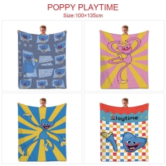 4 Styles 100x135CM Poppy Playtime Quilt Double Printed Anime Summer Blanket