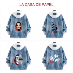 5 Styles La Casa de Papel/Money Heist Cartoon Pattern Anime Denim Jacket Costume