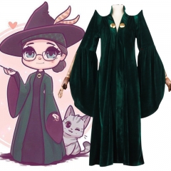 哈利波特cos服 米勒娃麦格教授cosplay 霍格沃茨学院校长长袍服装