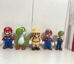 10CM 5PCS/SET Super Mario Bro Anime PVC Figure Toy