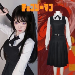 2022新款电锯人cos三鹰朝制服校服百褶裙cosplay链锯人战争恶魔