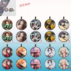 10 Styles Demon Slayer: Kimetsu no Yaiba Anime Necklace And Badge Set