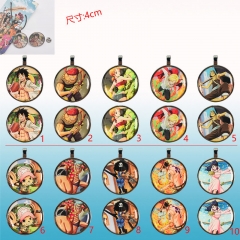 10 Styles One Piece Anime Necklace And Badge Set