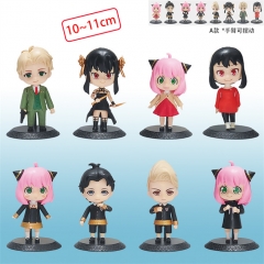 8PCS/SET 10CM SPY X FAMILY Anya Yor Anime Action Figures