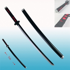 100CM Demon Slayer: Kimetsu no Yaiba Kamado Tanjirou Cosplay Prop Anime Wooden Sword Weapon