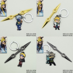 4 Styles Naruto Cartoon Cute Anime Alloy Keychain