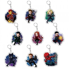 9 Styles Marvel's The Avengers Cartoon Acrylic Anime Keychain